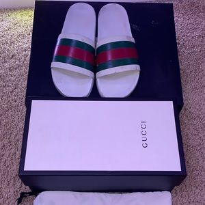 Gucci Slides White Size 12 Mens